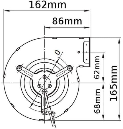 Ventilatore Centrifugo Ebm D2e097-Be01-02 - Senza Flangia - Portata 390Mq/H. 14706013