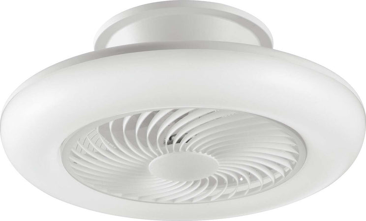 Ventilatore Con Lampada Led Aliseo Bianca 40W 3600Lm Cct Wifi Con Telecomando 55X28X22Cm Fai da te/Prodotti per la costruzione/Riscaldamento e raffreddamento/Sistemi mobili di climatizzazione/Ventilatori/Ventilatori da soffitto Led Mall Home - Napoli, Commerciovirtuoso.it