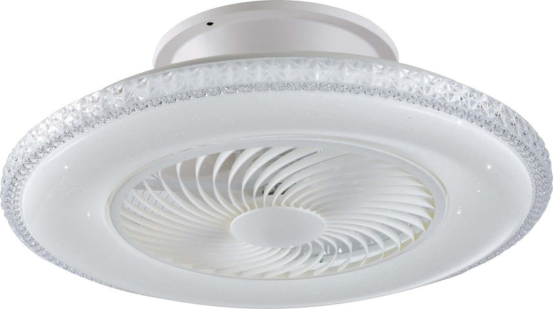 Ventilatore Con Lampada Led Borea Bianca 40W 3600Lm Cct Wifi Con Telecomando 60X28X22Cm Fai da te/Prodotti per la costruzione/Riscaldamento e raffreddamento/Sistemi mobili di climatizzazione/Ventilatori/Ventilatori da soffitto Led Mall Home - Napoli, Commerciovirtuoso.it