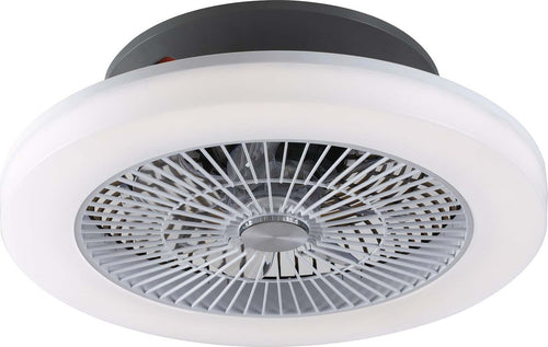 Ventilatore Con Lampada Led Foehn Bianca 40W 3600Lm Cct Wifi Con Telecomando 50X32X16,5Cm Fai da te/Prodotti per la costruzione/Riscaldamento e raffreddamento/Sistemi mobili di climatizzazione/Ventilatori/Ventilatori da soffitto Led Mall Home - Napoli, Commerciovirtuoso.it