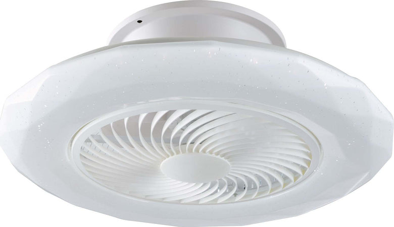 Ventilatore Con Lampada Led Skyron Bianca 40W 3600Lm Cct Wifi Con Telecomando 60X28X22Cm Fai da te/Prodotti per la costruzione/Riscaldamento e raffreddamento/Sistemi mobili di climatizzazione/Ventilatori/Ventilatori da soffitto Led Mall Home - Napoli, Commerciovirtuoso.it