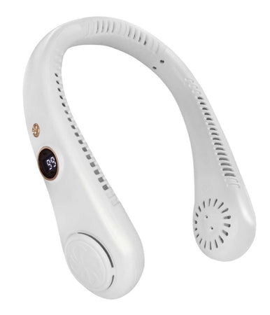 Ventilatore Da Collo Portatile Display 5 Livelli Velocità Ricaricabile Usb Sport