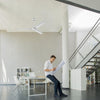 Ventilatore a soffitto con 3 pale in metallo ed interruttore da muro Ø 140 cm