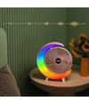 Ventilatore Da Tavolo Usb 3 Velocita' Con Luce Rgb Compatto Silenzioso Portatile