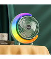 Ventilatore Da Tavolo Usb 3 Velocita' Con Luce Rgb Compatto Silenzioso Portatile