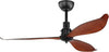 Ventilatore-Lagos-52-Acciaio-Nero-Opaco-E-Plastica-Marrone-Con-Telecomando