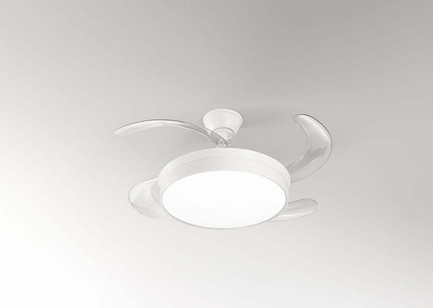 Ventilatore-Metallo-Bianco-Opaco-Led-36W-4-Pale-Acrilico-Trasparente-Open-Plus