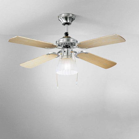 Ventilatore-Metallo-Cromo-Spazzolato-1-Luce-E27-4-Pale-Legno-Bianco-Noce-Gemini
