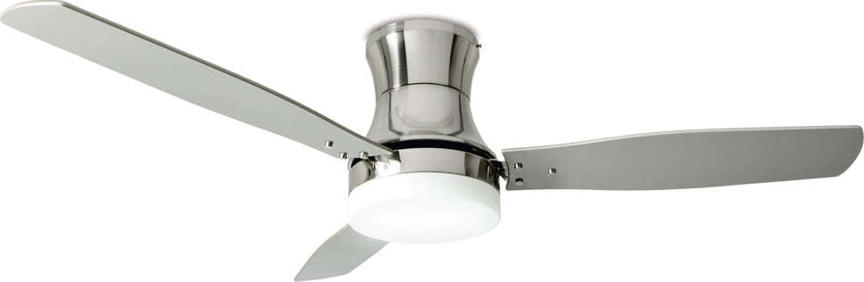 Ventilatore-Metallo-Cromo-Spazzolato-3-Pale-E-Telecomando-A-Onde-Radio-Incluso.