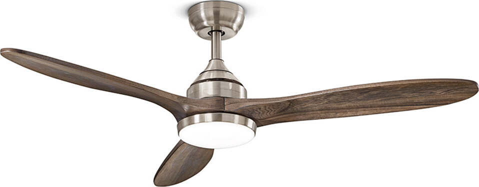 Ventilatore-Metallo-Cromo-Spazzolato-Led-18W-3-Pale-Legno-Noce-Scuro-Triade