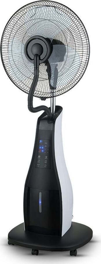 VENTILATORE-NEBULIZZATORE-A-PIANTANA-80W-3-PALE-BASE-A-ROTELLE-CON-TELECOMANDO-3-Pale-da-17-POLLICI-Capacità-3.2L
