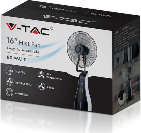 VENTILATORE-NEBULIZZATORE-A-PIANTANA-80W-3-PALE-BASE-A-ROTELLE-CON-TELECOMANDO-3-Pale-da-17-POLLICI-Capacità-3.2L