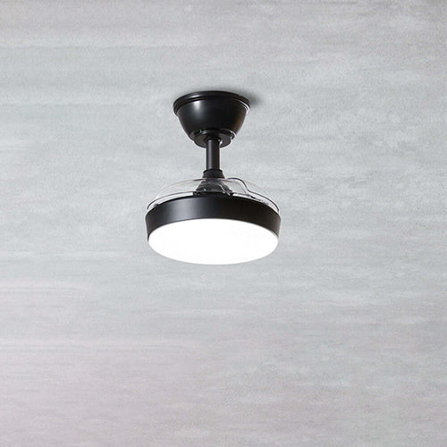 Ventilatore-Nero-Opaco-Led-24W-3-Pale-A-Scomparsa-Trasparenti-Mini-Open-Plus