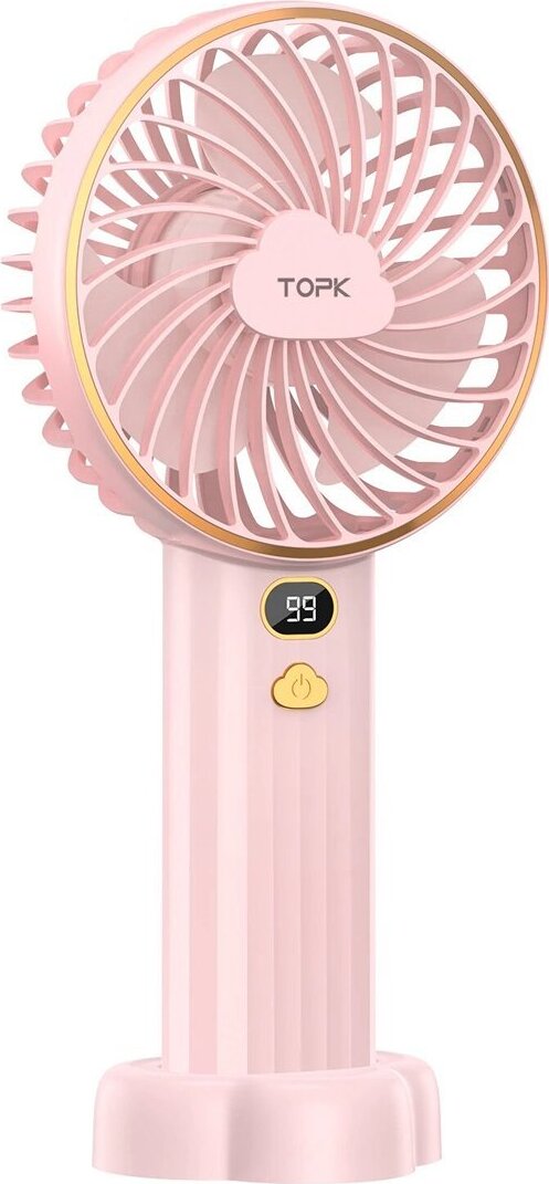 Mini Ventilatore Portatile a Batteria Ricaricabile USB da Viaggio 5 Velocità Completo di STAND