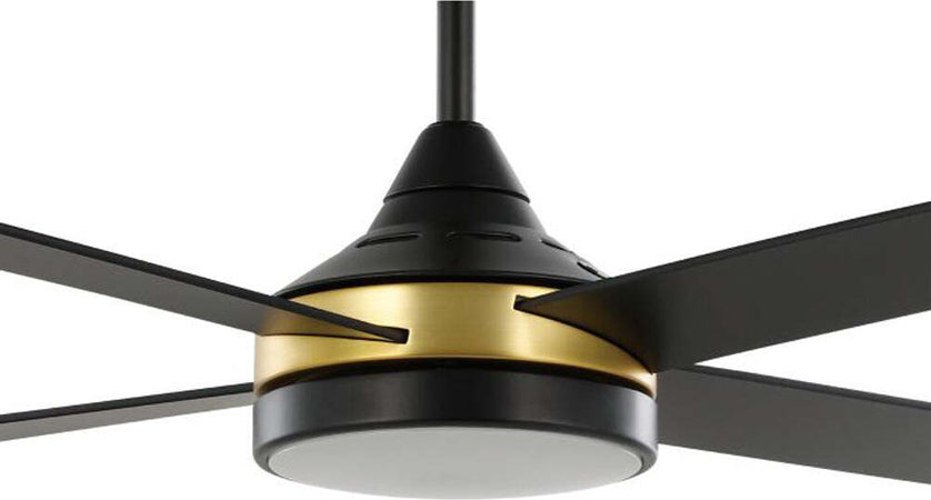 Ventilatore-Trinidad-Acciaio-Nero-Ottone-Diffusore-Acrilico-Bianco-Led-20W