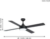 Ventilatore-Trinitad-1-Acciaio-Nero-Opaco-E-Acrilico-Bianco-Led-Cct