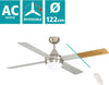 Ventilatore-Varadero-Acciaio-Nichel-E-Vetro-Bianco-2-Luci-E27-No-Interruttore