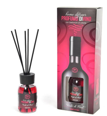 Diffusore di essenza "Profumi di vino" con bacchetti in cotone profumatore per ambienti da 125 ml