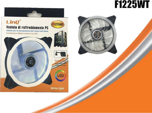 Ventola Di Raffreddamento Cooling Fun Per Telaio Pc Computer Con Luce Led F1225wt Elettronica/Informatica/Accessori/Accessori per PC portatili/Ventole e basi di raffreddamento esterno/Ventole per raffreddamento esterno Trade Shop italia - Napoli, Commerciovirtuoso.it