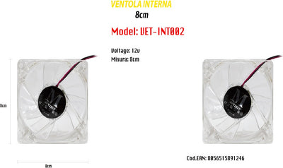 Ventola Pc 80 Mm Raffreddamento Case Crystal Trasparente Sileziosa Maxtech Vet-int002 Informatica e Videogiochi > Accessori PC > Componenti PC Trade Shop italia - Napoli, Commerciovirtuoso.it