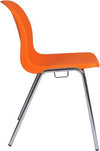 Sedia fissa su gambe con struttura in plastica colorata impilabile (lotto minimo n. 4 pezzi)