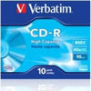 Verbatim - Scatola 10 CD-R Data Life Jewel Case serigrafato - 1X-40X - 43428 - 800MB Elettronica/Informatica/Accessori/Supporti vergini/BD-R Eurocartuccia - Pavullo, Commerciovirtuoso.it