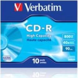 Verbatim - Scatola 10 CD-R Data Life Jewel Case serigrafato - 1X-40X - 43428 - 800MB Elettronica/Informatica/Accessori/Supporti vergini/BD-R Eurocartuccia - Pavullo, Commerciovirtuoso.it