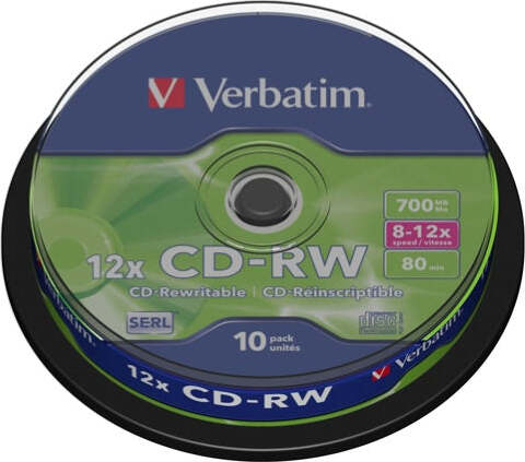 Verbatim - Scatola 10 CD-RW DataLife Plus - 8X-10X - serigrafato - 43480 - 700MB Elettronica/Informatica/Accessori/Supporti vergini/BD-R Eurocartuccia - Pavullo, Commerciovirtuoso.it