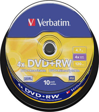 Verbatim - Scatola 10 DVD+RW - 43488 - 4 7GB Elettronica/Informatica/Accessori/Supporti vergini/BD-R Eurocartuccia - Pavullo, Commerciovirtuoso.it