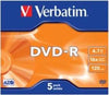 Verbatim - Scatola 5 DVD-R - Jewel case - serigrafato - 43519 - 4 7GB Elettronica/Informatica/Accessori/Supporti vergini/BD-R Eurocartuccia - Pavullo, Commerciovirtuoso.it