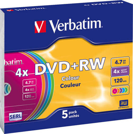 Verbatim - Scatola 5 DVD+RW - colore - 43297 - 4 7GB Elettronica/Informatica/Accessori/Supporti vergini/BD-R Eurocartuccia - Pavullo, Commerciovirtuoso.it