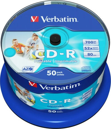 Verbatim - Scatola 50 CD-R Bulk Data Life Plus - spindle 1X-52X - 43438 -700MB Elettronica/Informatica/Accessori/Supporti vergini/BD-R Eurocartuccia - Pavullo, Commerciovirtuoso.it