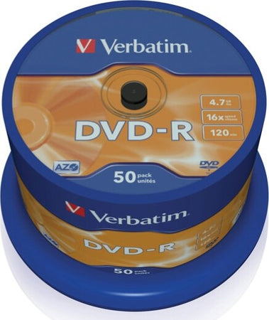 Verbatim - Scatola 50 DVD-R - argento lucido - 43548 - 4 7GB Elettronica/Informatica/Accessori/Supporti vergini/BD-R Eurocartuccia - Pavullo, Commerciovirtuoso.it