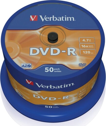 Verbatim - Scatola 50 DVD-R - argento lucido - 43548 - 4 7GB Elettronica/Informatica/Accessori/Supporti vergini/BD-R Eurocartuccia - Pavullo, Commerciovirtuoso.it