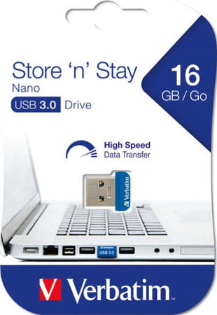 Verbatim - Usb 3.0 Store 'N'Stay Nano - 98709 - 16GB Elettronica/Informatica/Dispositivi archiviazione dati/Dispositivi archiviazione dati esterni/PenDrive Eurocartuccia - Pavullo, Commerciovirtuoso.it