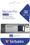 Verbatim Secure Pro - Memoria USB 3.0 da 32 GB - Argento