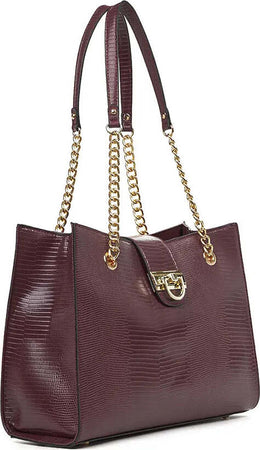 VERDE-FASHION-|-Borsa-a-spalla-effetto-coccodrillo