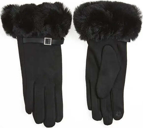 VERDE-FASHION-|-Guanti-con-eco-pelliccia-e-cinturino