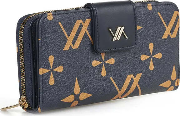 VERDE-FASHION-|-Portafoglio-logo-con-bottone-e-zip