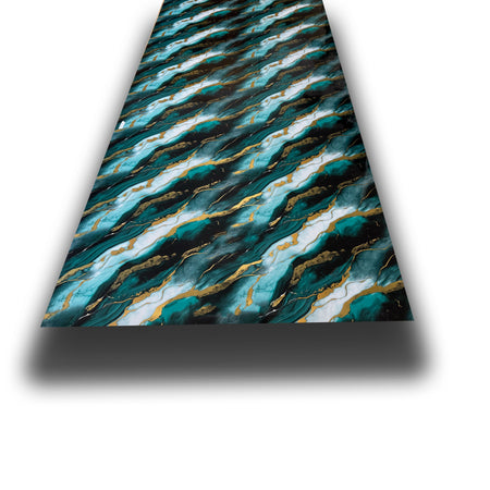 Rotolo da 3,6mq Rivestimento AUTOADESIVO in SXP thermo/acustico MARMO LUCIDO HI-RES 1200x3000x2,5mm HYDRO. Col. PLD-2031 GREEN