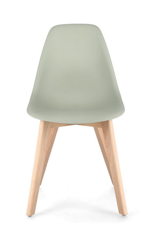 Sedia "System" con gambe in legno di faggio, per arredo interno 51,5 x 46,5 x h 86 cm