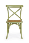 Sedia Cross con struttura in legno di olmo, per arredo interno 50,5 x 52 x h 87 cm