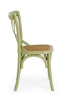 Sedia Cross con struttura in legno di olmo, per arredo interno 50,5 x 52 x h 87 cm
