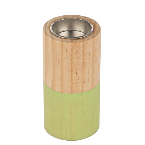 Porta candela block realizzato in legno in varie tonalità di colore
