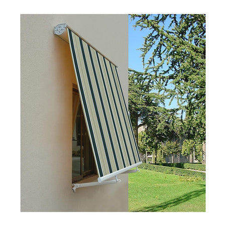 Tenda da sole a caduta cassonata per balcone e veranda con braccetti telo impermeabile