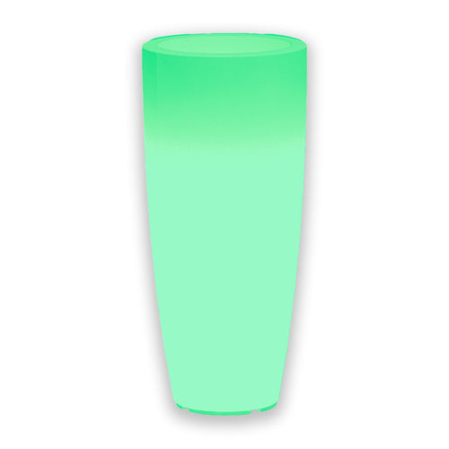 Vaso luminoso Stilo Round Bright decorazione con led per esterno Made in Italy