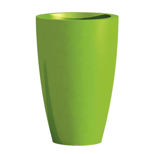 Vaso Cromia Prisma rotondo decorazione in resina Made in Italy da h 50 cm