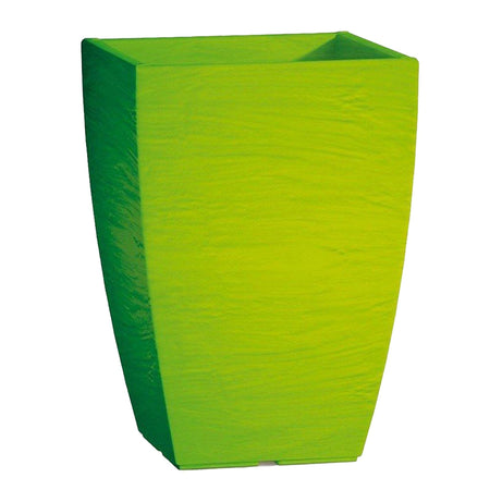 Vaso Cromia Adone quadrato decorazione in resina "Made in Italy" da h 38 cm