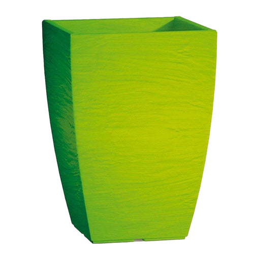 Vaso Cromia Adone quadrato decorazione in resina Made in Italy da h 38 cm