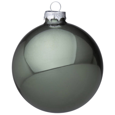 Palline per albero di Natale in vetro decorate color Verde Chiaro Schimmer